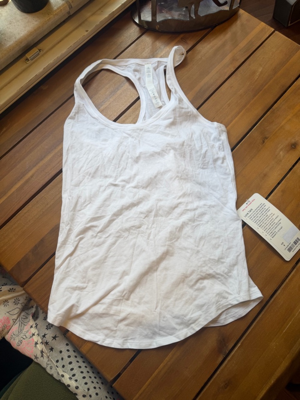 NWT lululemon Women’s White Racerback Tank Top - Classic Lightweight Layering